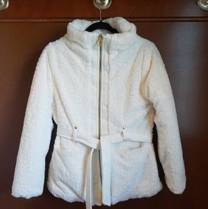 "IZ GIRL" WHITE GOLD GIRL COAT SIZE 14 L